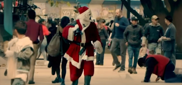 Watch out! Art arrived in Mexico and brought an early red Christmas.